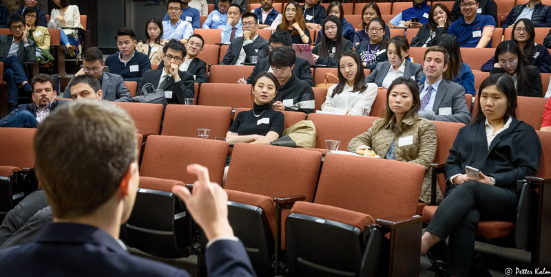 Participants sitting in lecture hall